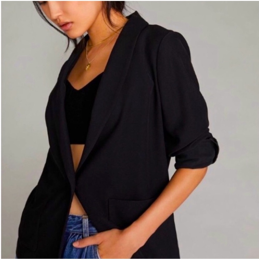 Anthropologie Black Blazer Current Air